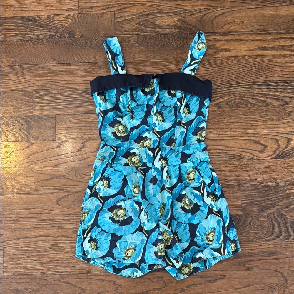 Vintage Bettie Page Tatyana Floral Romper Size Small Originally $160